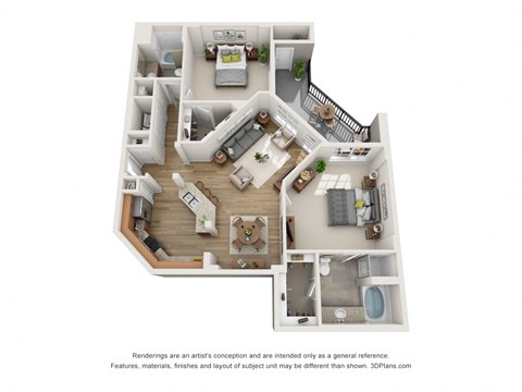 floor plan B3 Renovated at Terracina, Colorado 80020